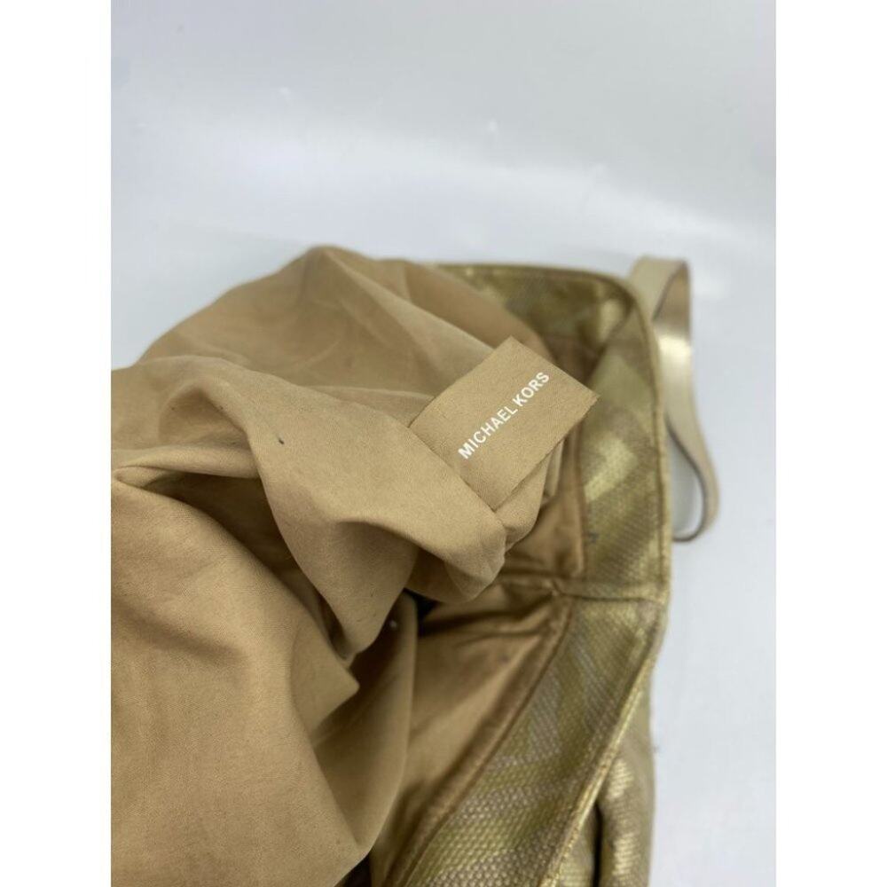 MICHAEL KORS Gold Tan Large Inter Woven Tote Bag - Picture 14 of 16